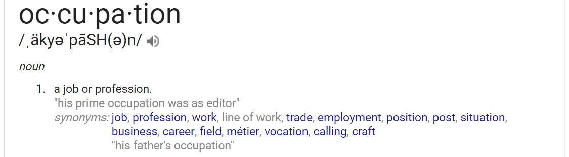 occupation definition