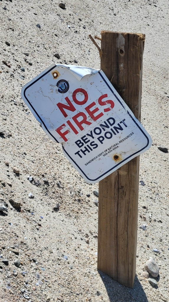 Sandwich Beach – No Fires Sign
